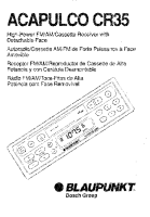 Blaupunkt Acapulco-CR-35 - Owners Manual